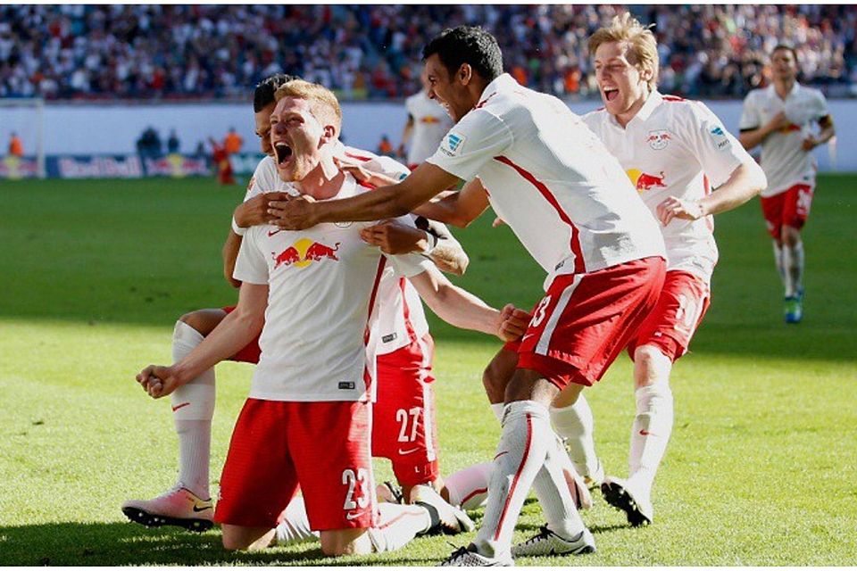 Alle außer die N: Mit fast kompletten Kader kommt RB zum Oberligisten 1.FC Frankfurt. Foto: Getty Images