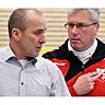 Trainer Herbert Wiest (links) und sein Co Joachim Kessel werden den TSV Aindling verlassen.   F.: Walter Brugger