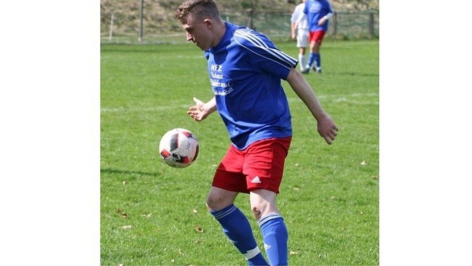 Kevin Peppel feierte mit dem SV Nieder-Moos einen klaren Sieg.	Foto: Kim Löffler