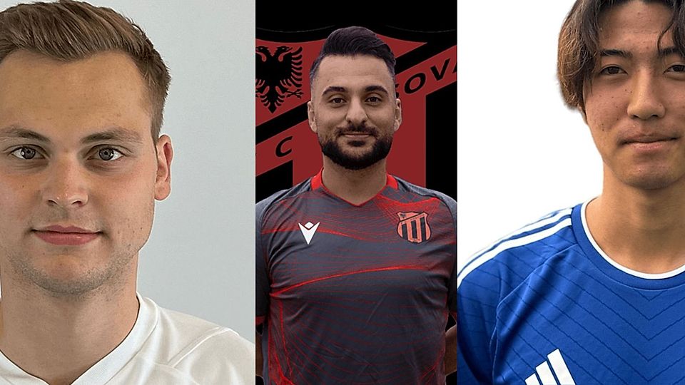 Moritz Paul, Fatlum Ahmeti und Daika Hara (v.l.n.r.) waren für die meisten Treffer in den Landesligen hauptverwantwortlich..