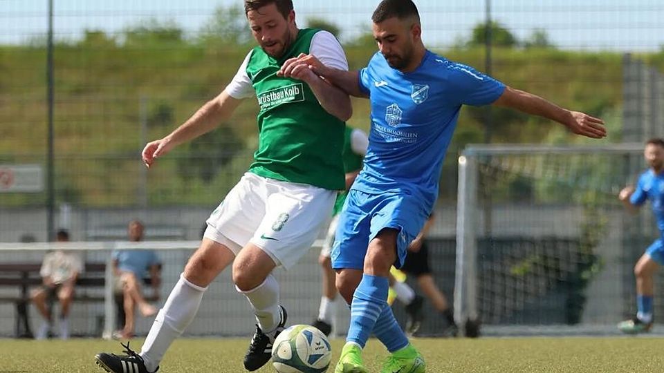 Trotz großem Einsatz war Meister SV Ginsheim eine Nummer zu groß für den SV Fürth (links Nicolas Schumacher). Der Klassenerhalt der Odenwälder entscheidet sich am letzten Spieltag im Heimspiel gegen Viktoria Griesheim. 	Foto:Pia Pfeifer/fupa