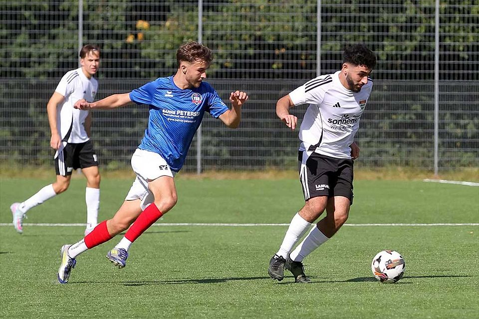 Cedric Neumann (TSB Flensburg), der hier Badreddin Hamze (TSV Kronshagen) attackiert, brachten den Stein gegen Rantrum ins Rollen.