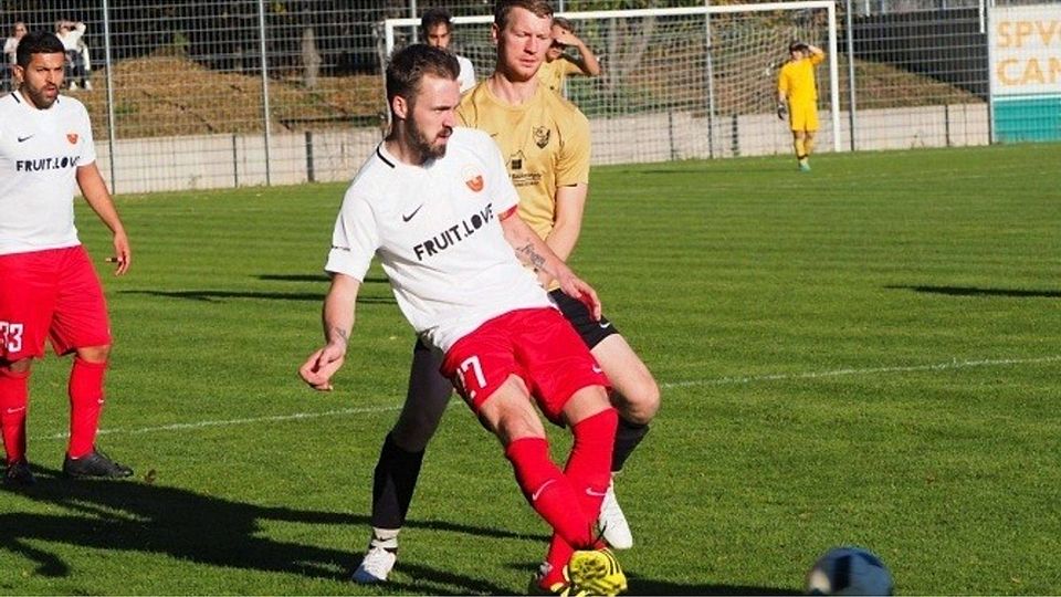 Kevin Gullmann traf für die Spvgg Cannstatt zur 1:0-Führung. Foto: Florian