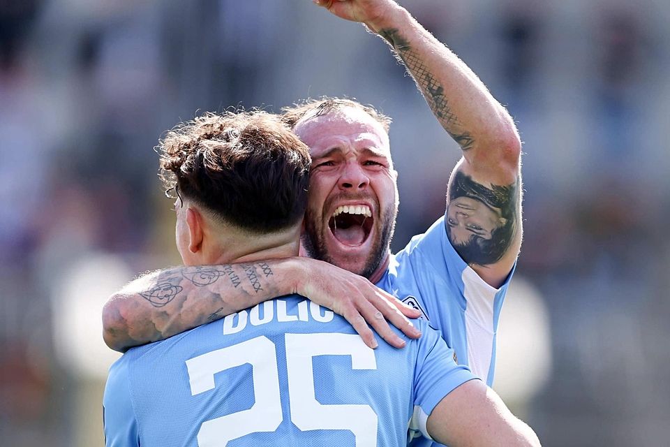 Überragten gegen Cottbus: Sean Dulic (li.) und Patrick Hobsch.