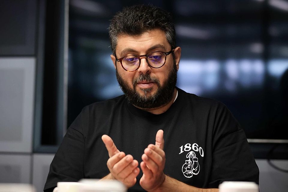 1860-Investor Hasan Ismaik beim Besuch der Redaktion von Münchner Merkur und tz,. 1860-Investor Hasan Ismaik beim Besuch der Redaktion von Münchner Merkur und tz,.