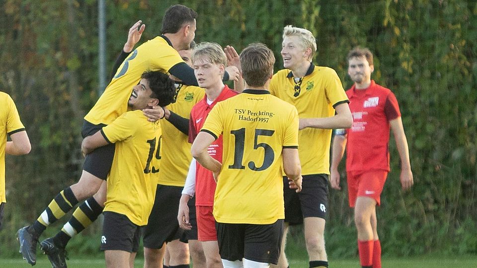 Fünfmal Grund zum Jubeln hatten die Spieler des TSV Perchting-Hadorf im Auswärtsspiel beim MTV Berg II.