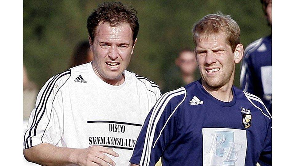 Arnstorf´s neuer Spielertrainer Martin Nusser (rechts) bekommt bei seinem Debüt mit dem TSV-DJK Johanniskirchen als Gegner gleich einen echten Härtetest     Foto: C. Grashuber