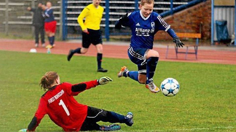 Marlen Wodtke steuerte zwei Treffer zum 3:0-Erfolg der SpG-Frauen bei.  © MZV