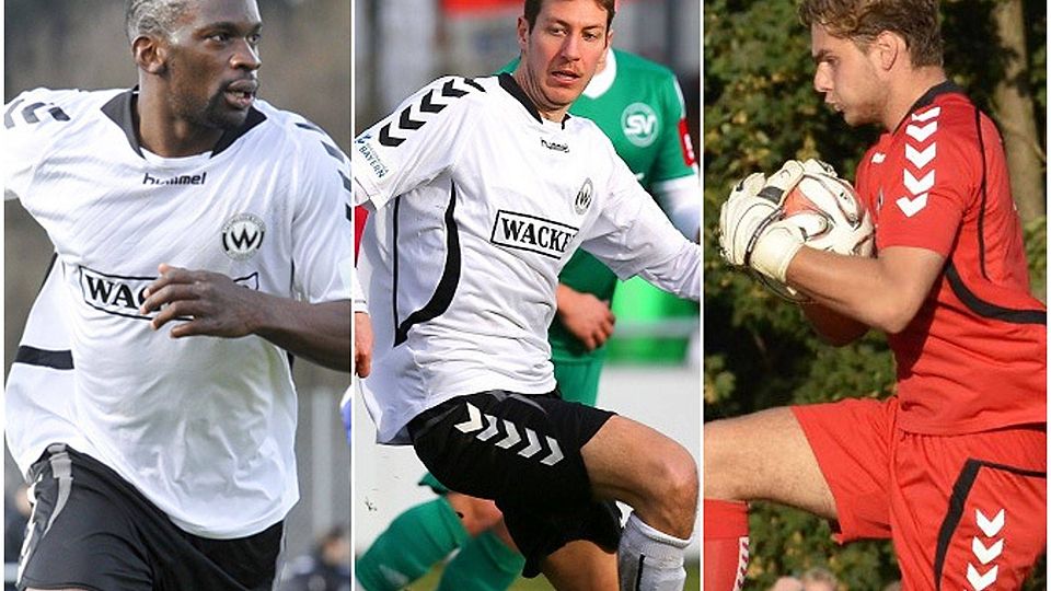 Juvhel Tsoumou, Daniel Hofstetter und Mika Tetickovic haben ihre Verträge in Burghausen verlängert. F.:Geisler/Weiderer/Kirchmayr