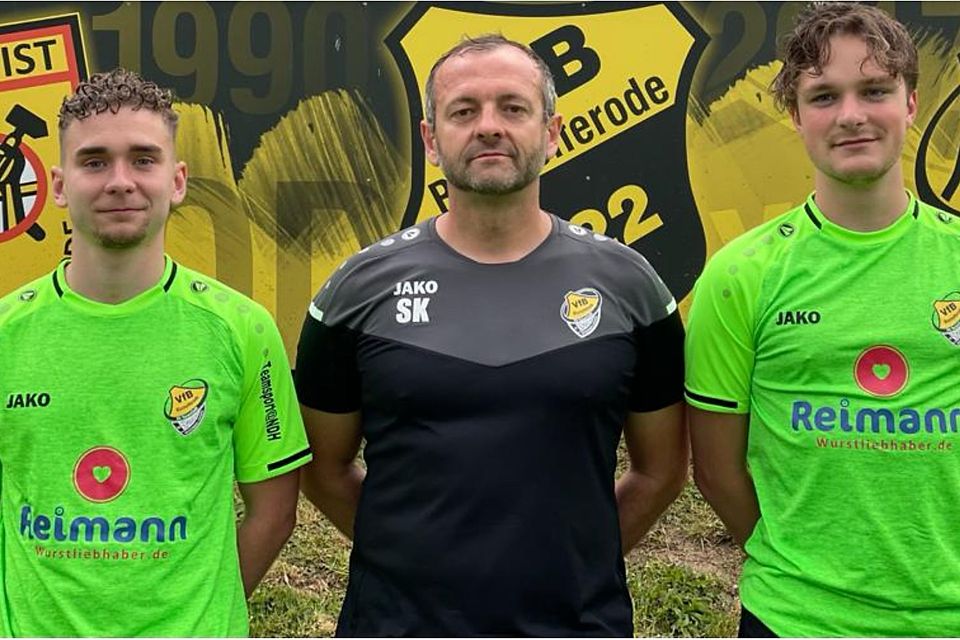 Ein Trio wieder vereint: Trainer Stephan Knodel sowie Ramon Hartung und Ludwig Meyer kommen vom SV 1921 Großlohra nach Bischofferode.