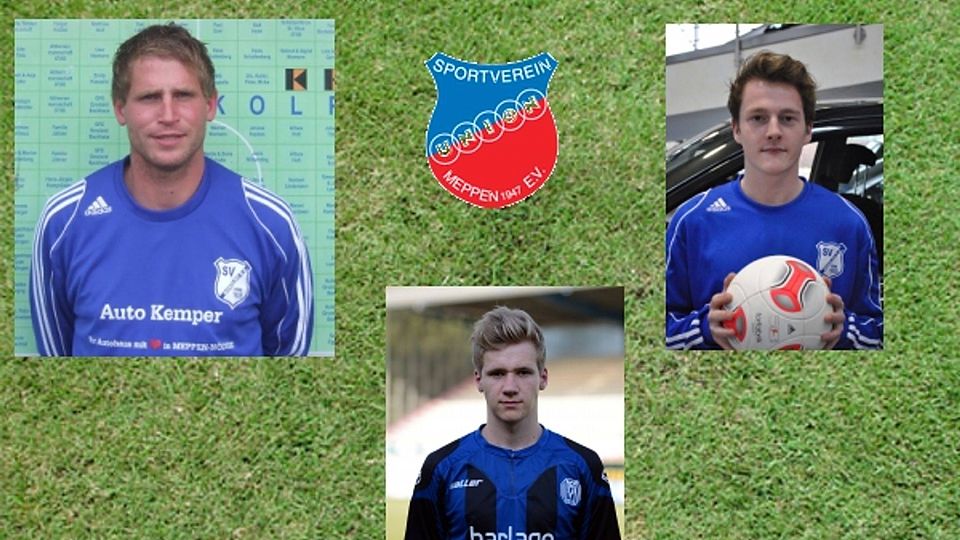 Ab der kommenden Saison im Trikot des SV Union Meppen (von links): Julian Schimanski, Stefan Pöker und Henryk Esser.