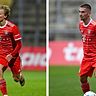 Frans Krätzig (l.) und Leon Fust verlängern ihre Verträge beim FC Bayern München.