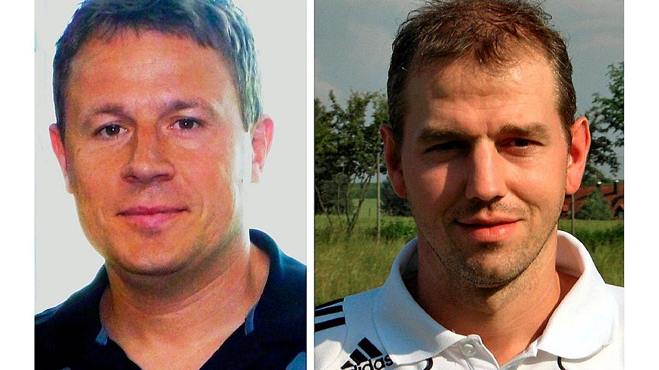 Klaus Seifert (l.) und Michael Dotzler (r.) übernehmen das Traineramt beim Bezirksliga-Team des SV Hahnbach. Fotos: SV Hahnbach