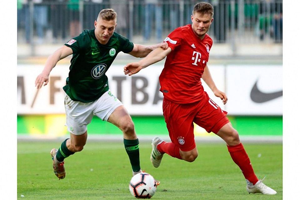 Bayern-Youngster Lars Lukas Mai erzielte den Siegtreffer in Halle Hübner