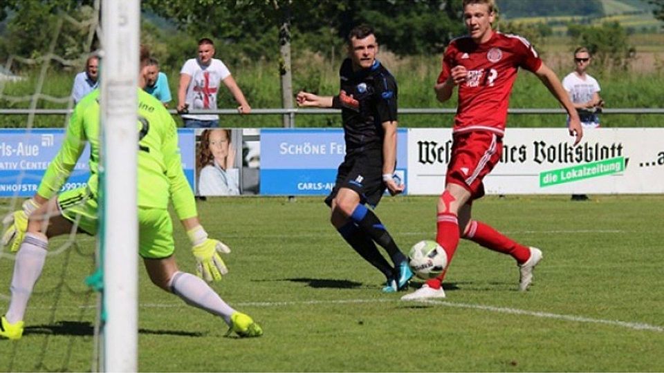 Torhungrig: Paderborns Tim Mannek erwischte gegen Eintracht Rheine einen Sahnetag und netzte beim 5:0-Heimsieg der U21 gleich viermal ein. F: Heinemann