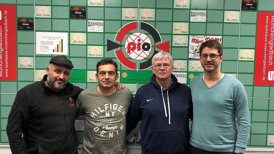 Arbeuten an der Zukunft des Polizei SV (von links): Zaki Kanaan, Nino Curti, Hermann Kaisers und Richard Bongers.