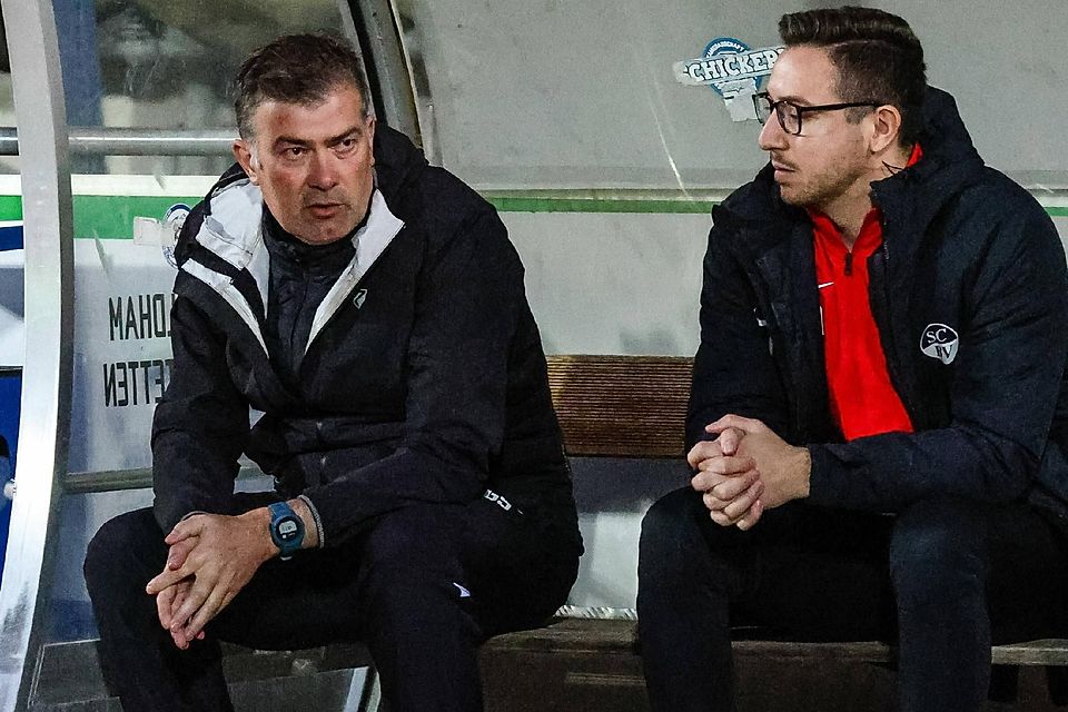 Drücken auch in der nächsten Spielzeit gemeinsam die Trainerbank: SCBV-Chefcoach (links) Gediminas Sugzda und sein Co-Trainer Julian Hoch.
