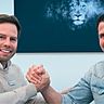Deal! Werner und Glöckner (re.) besiegeln am Donnerstag die Fortsetzung der Zusammenarbeit.