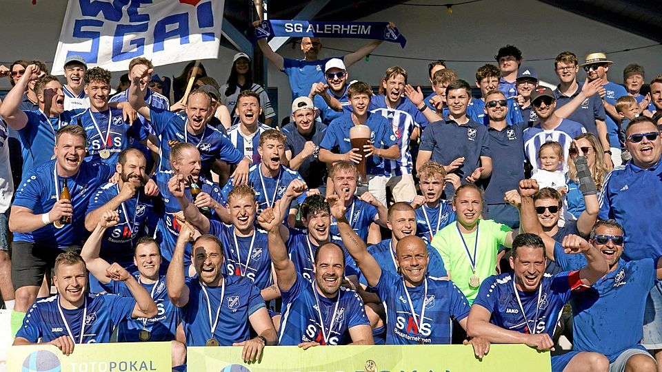 Groß war der Jubel bei der SG Alerheim, die sich im Donau-Finale gegen den Bezirksligisten VfR Jettingen durchsetzte.