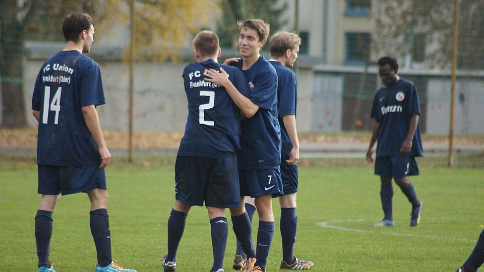 Der FC Union Frankfurt hatte auch am 14. Spieltag wieder Grund zum Feiern. F: Fuhrmann