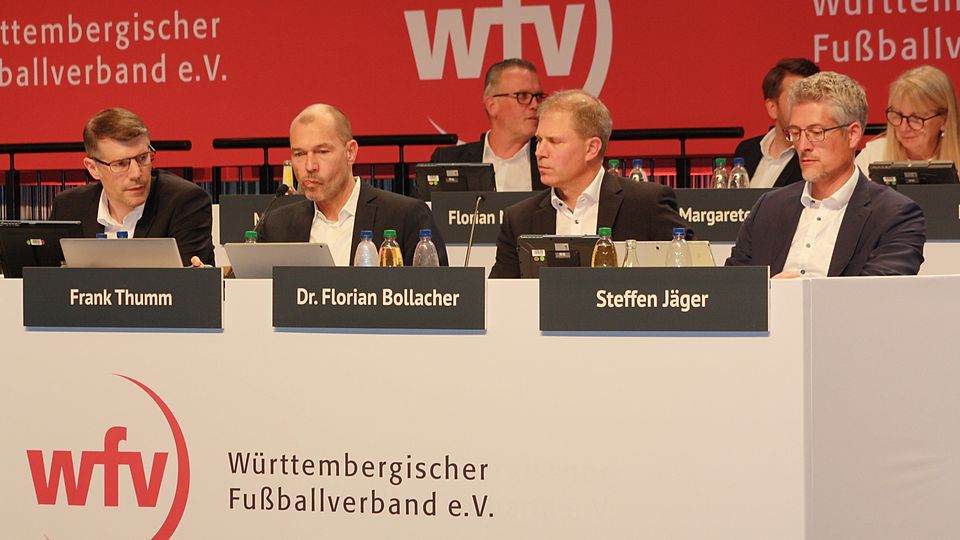 Der WFV-Vorstand um WFV-Präsident Matthias Schöck (links) hat die Vereine aus dem Bereich Böblingen, die einen Wechsel in den Bezirk Nordschwarzwald anstrebten, abblitzen lassen. Foto: Gauß