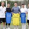 Alle neu: (v.l.) Co-Trainer Dominik Detert, Kevin Diemb, Felix Schürgers, Manuel Diemb und Trainer Michael Schmid kickten oder coachten vergangene Saison noch in Murnau.