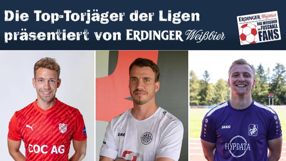 Die Führenden der Torschützenliste: Nico Karger (m.), Jonas Greppmeir (r.) und Leonhard Thiel (l.) 