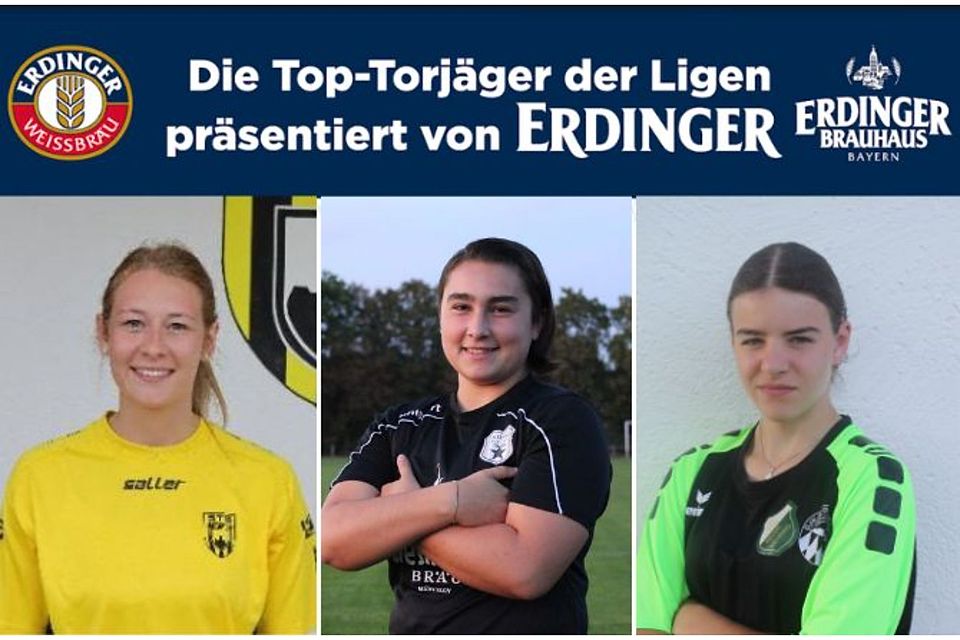Alessia Giovinazzo (M.) war die beste Torschützin der Liga. Laura Friedl (l.) und Lara Wörl (r.) belegten nur Platz vier bzw. fünf.