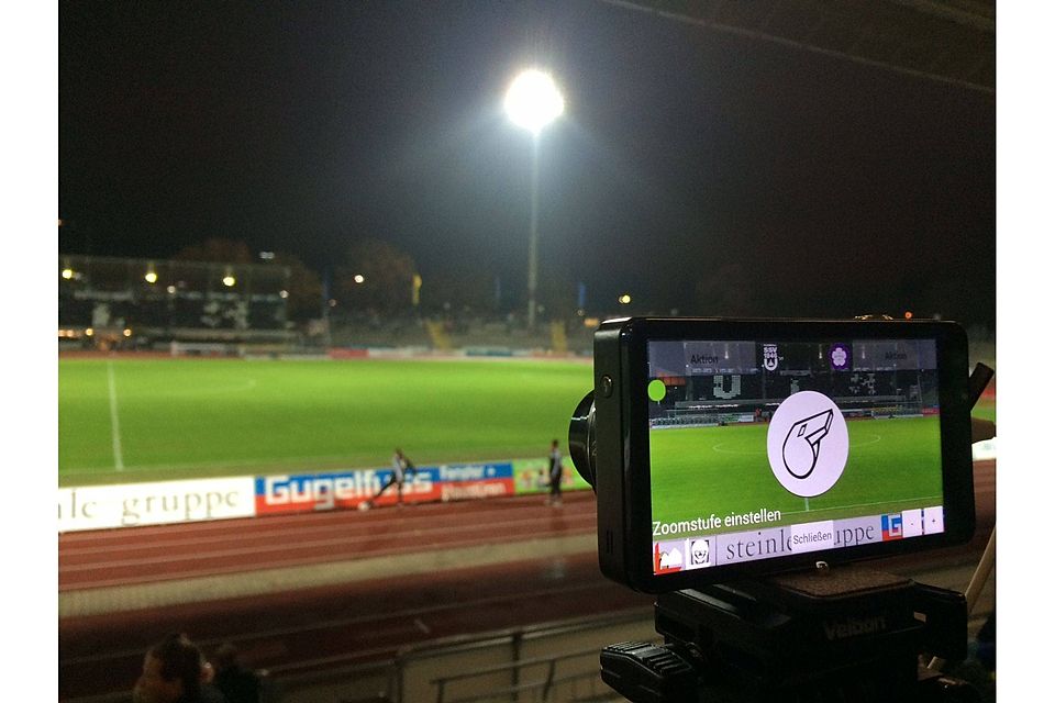 FuPa.tv-Kamera im Ulmer Donaustadion im Einsatz. Foto: Bernd Pötter.