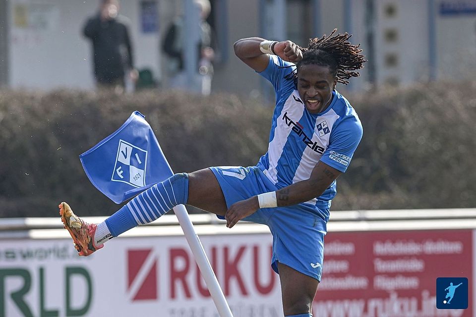 Traumeinstand: Eliot Muteba traf in seinem ersten Spiel für den FV Illertissen gleich zum 1:0.
