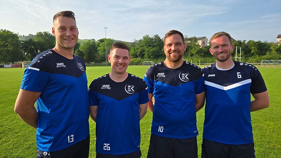 Von links: Kevin Black, Timo Wanka, Fabio Hallasch und Sportchef Stefan Hilpüsch | Foto: Verein