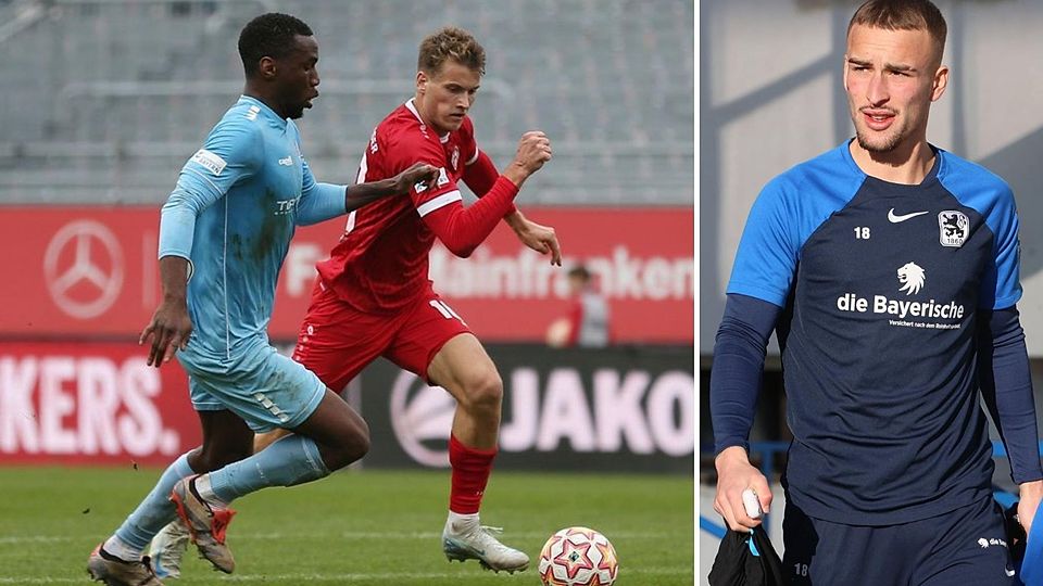 Ausgebildet beim TSV 1860: Peter Guinari (l.), hier im Spiel gegen die Würzburger Kickers, und Lorenz Knöferl (r.) verlassen Türkgücü München.