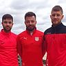 Die VfB-Winterneuzugänge (vo. li. na. re.): Stepan Studnicka, Tomas Kanaval und Tomas Novak