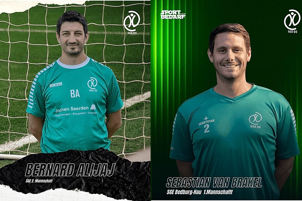 Bernard Alijaj (li.) und Sebastian van Brakel werden in der kommenden Saison nicht das Trainerteam der SGE Bedburg-Hau stellen.