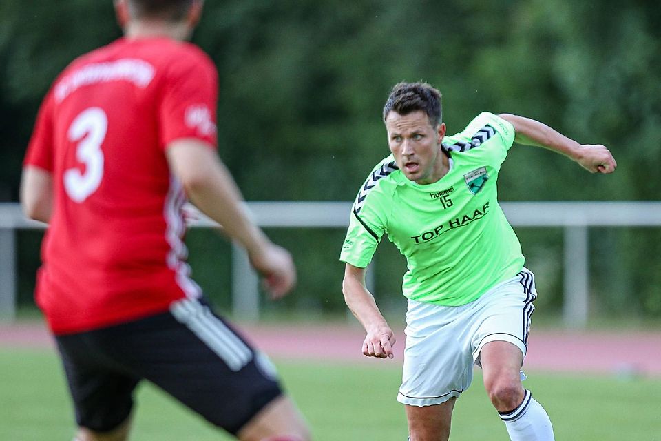 Maximilian Kalus vom FC Penzberg im Heimspiel gegen den SC Unterpfaffenhofen am 30. Juli 2022.