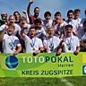 So sehen Sieger aus: Die Spieler des TSV Altenstadt bejubelten ihren Triumph im Kreispokal lautstark.