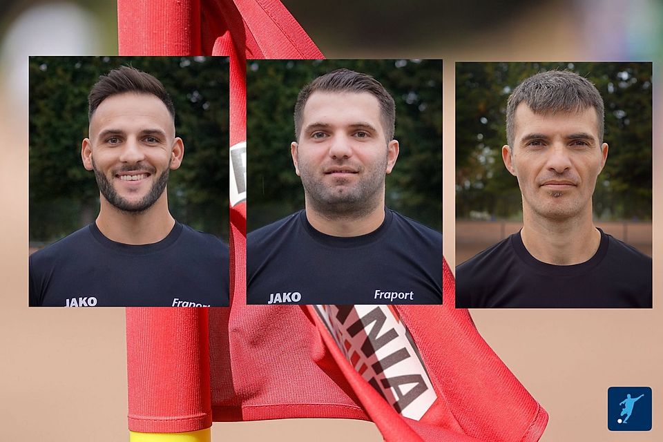 Sie bilden gemeinsam mit Betreuer Abas Elmazi den neuen Vorstand des FC Albania: Kujtim Ahmeti, Nasurulla Axhija und Zekush Axhija (von links nach rechts).
