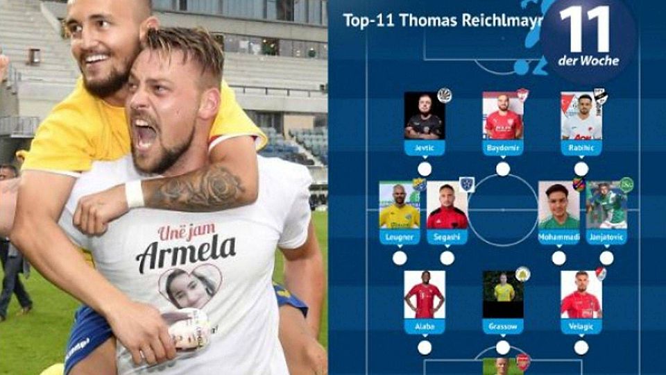 Torhüter Thomas Reichlmayr, durfte im Laufe seiner Karriere mit einigen Spielern das Trikot teilen. Hier zeigt er seine Top-11.
