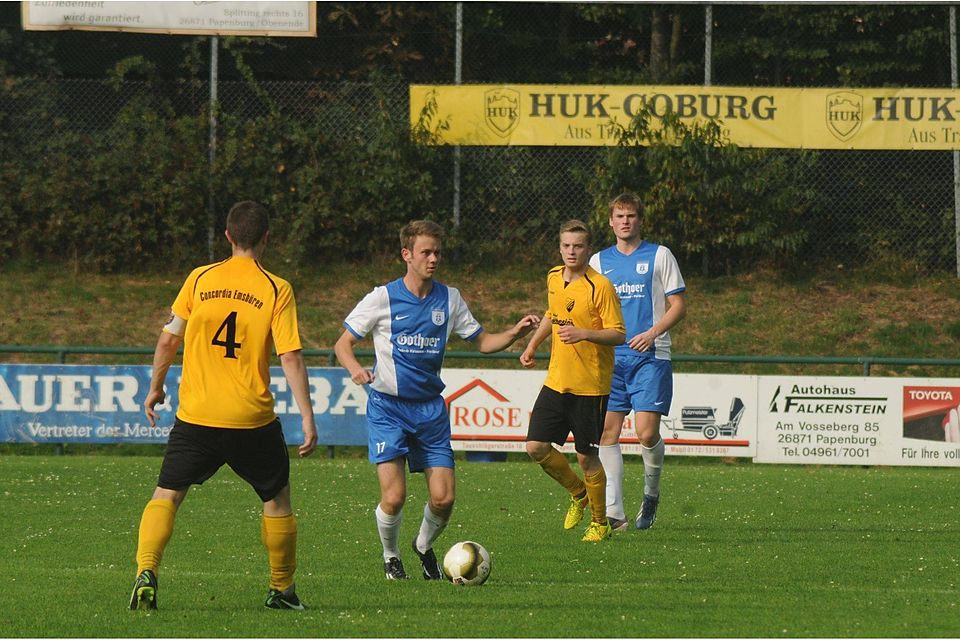 Vor einer richtungsweisenden Partie stehen Blau-Weiß Papenburg und Concordia Emsbüren. F: Dirk Hellmers