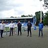 Vorstellung im Meppener Stadion (v.l.): Winfried Budde, Sebastian Vinke, Klaus Dierkes, Jürgen Meyerrenken, Henning Janßen, Daniel Gövert und Lucas Beniermann. 
