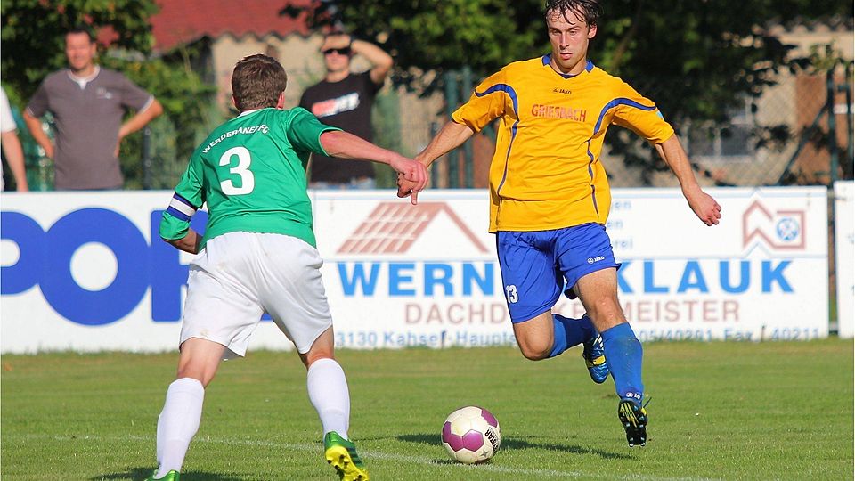 Traf doppelt gegen Seelow: Laubsdorfs Angreifer Mathias Jäckel (r.). Foto: Steffen Beyer