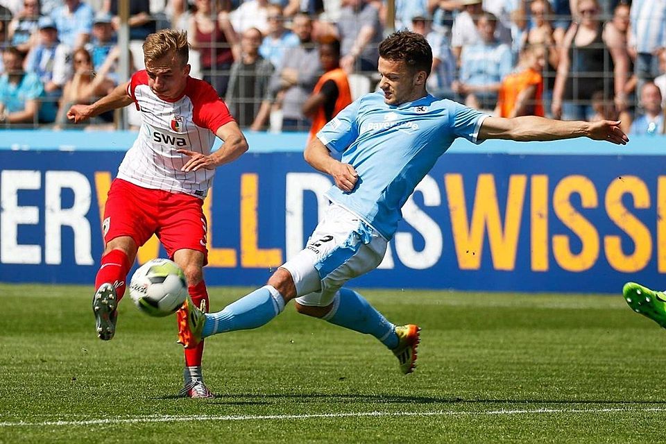 Voller Einsatz: Eric Weeger im Spiel gegen den FC Augsburg II (Regionalliga Bayern) in der Meistersaison 2017/18.