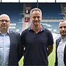 Der neue Vorstand des FC Hansa Rostock Christian Hüneburg (Finanzen und Verwaltung), René Schneider (Sport) und Robert Marien (Vorstandsvorsitzender)