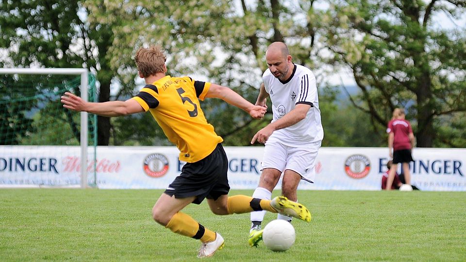 Stephan Funk (rechts): Die Sportfreunde Gechingen spielen bislang eine blendende Saison als Aufsteiger in die Landesliga Foto (Archiv): Eibner