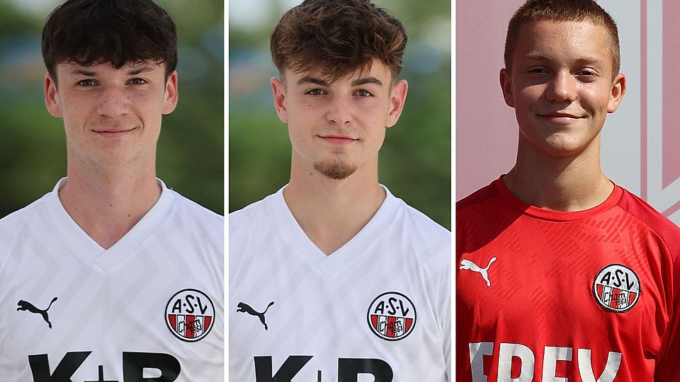 Werden beim ASV Cham ihre ersten Schritte im Herrenbereich gehen (von links): Finn Steinhauser, Lukas Krämer und Tim Geiger.