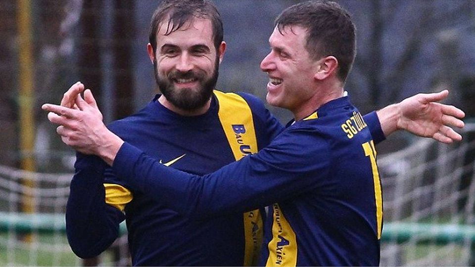 Kim Kevin Kühn (l.) traf dreifach für Züllsdorf. F: Bock