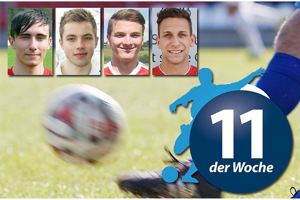 Von der B-Klasse bis zur Kreisliga haben es (von links) unter anderem folgende Kicker in die FuPa-Elf der Woche geschafft: Matthias Köberer (SG Reisensburg II), Dennis Mantai (SG Lutzingen), Erik Laznik (SpVgg Riedlingen) und Daniel Gumpp (TSV Unterthürheim).