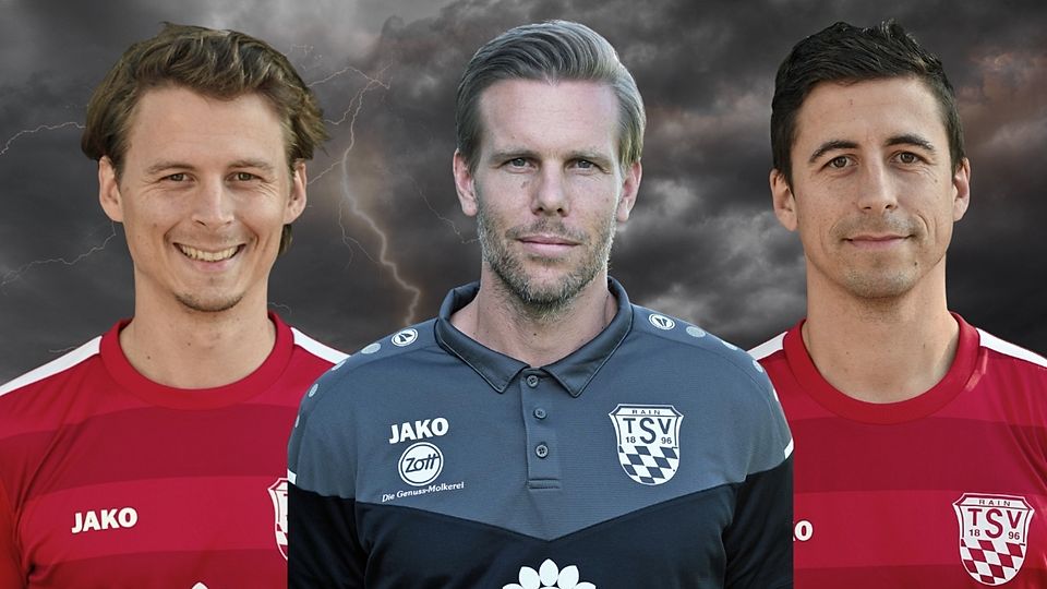 Dunkle Wolken über Rain: Cheftrainer Martin Weng (Mitte), der spielende Co-Trainer Johannes Müller (li.) und Kapitän Stefan Müller (re.) sind zurückgetreten. 