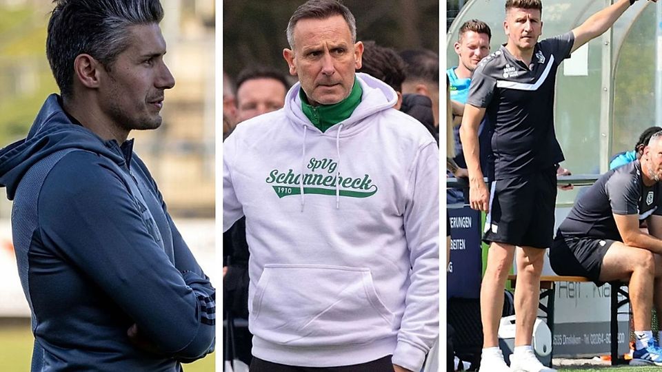 Die Trainer Sebastian Siebenbach, Dirk Tönnies und Bekim Kastrati im Fokus. 