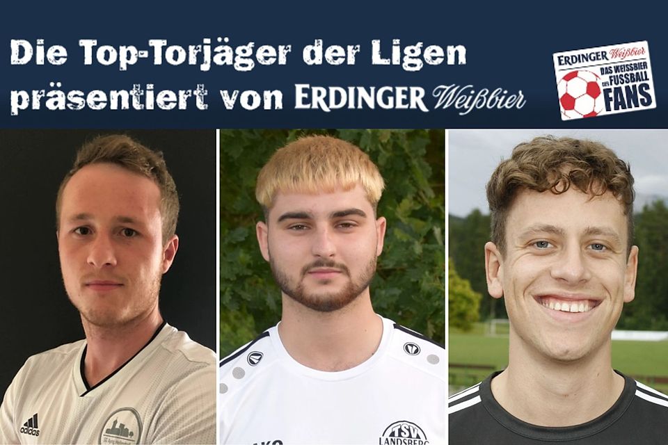 Die Top-Torjäger der Kreisklassen Zugspitze von links nach rechts: Benedikt Wohlschläger, Alessandro Mulas und Benedikt Veicht.